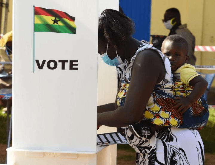 citizen casting their vote